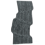 Flowing Illusion Black and Gray Wool Runner Rug 3' x 6' 1 - 1001 Knots