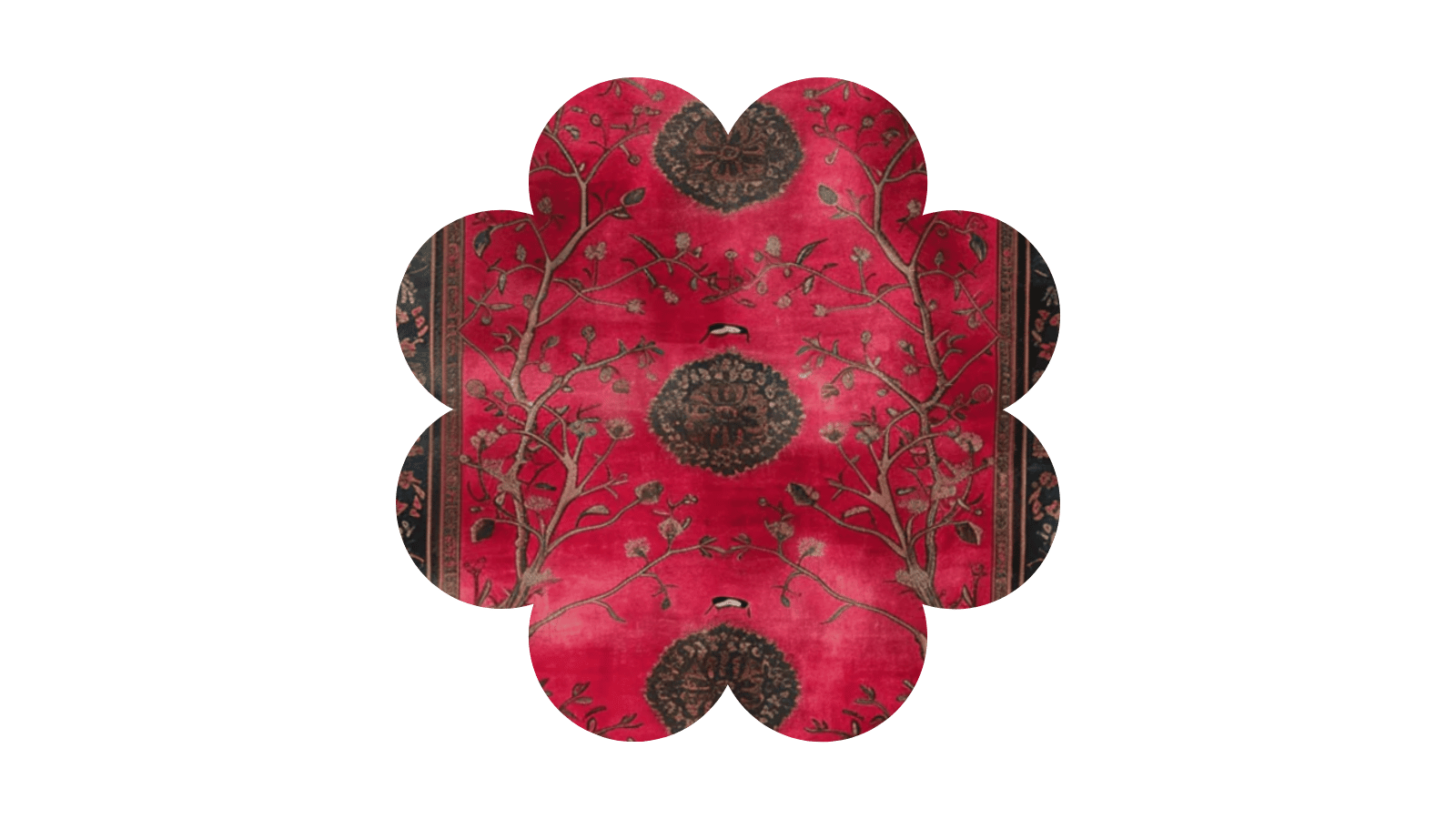 snake red rug