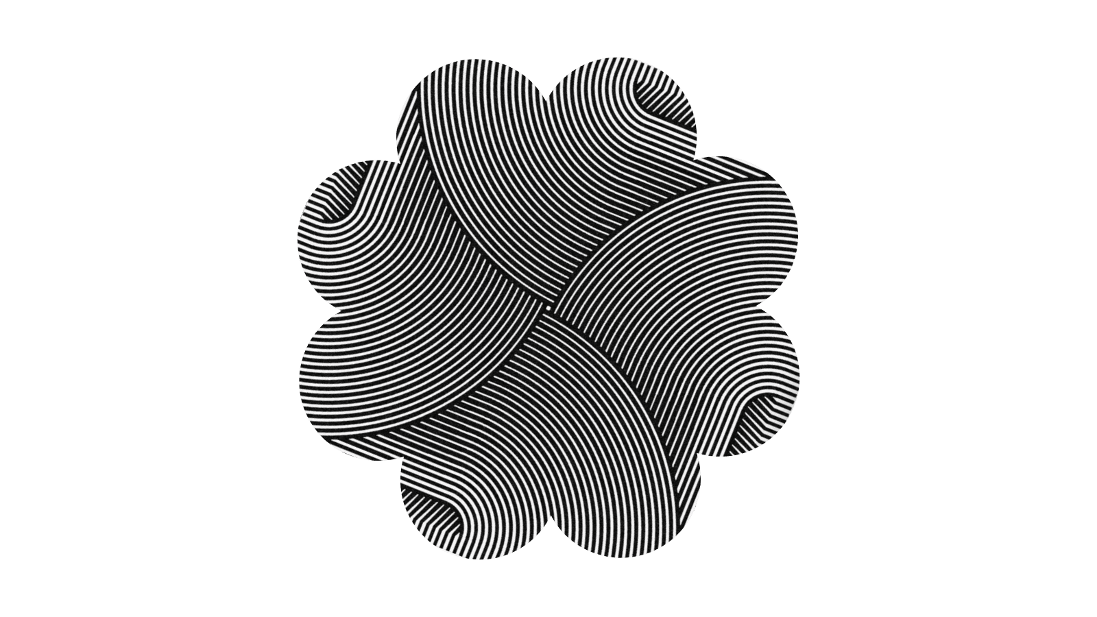 Noir Horizon Illusion Square Hand Tufted Wool Rug