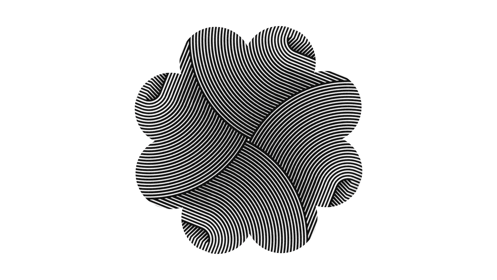 Noir Horizon Illusion Square Hand Tufted Wool Rug