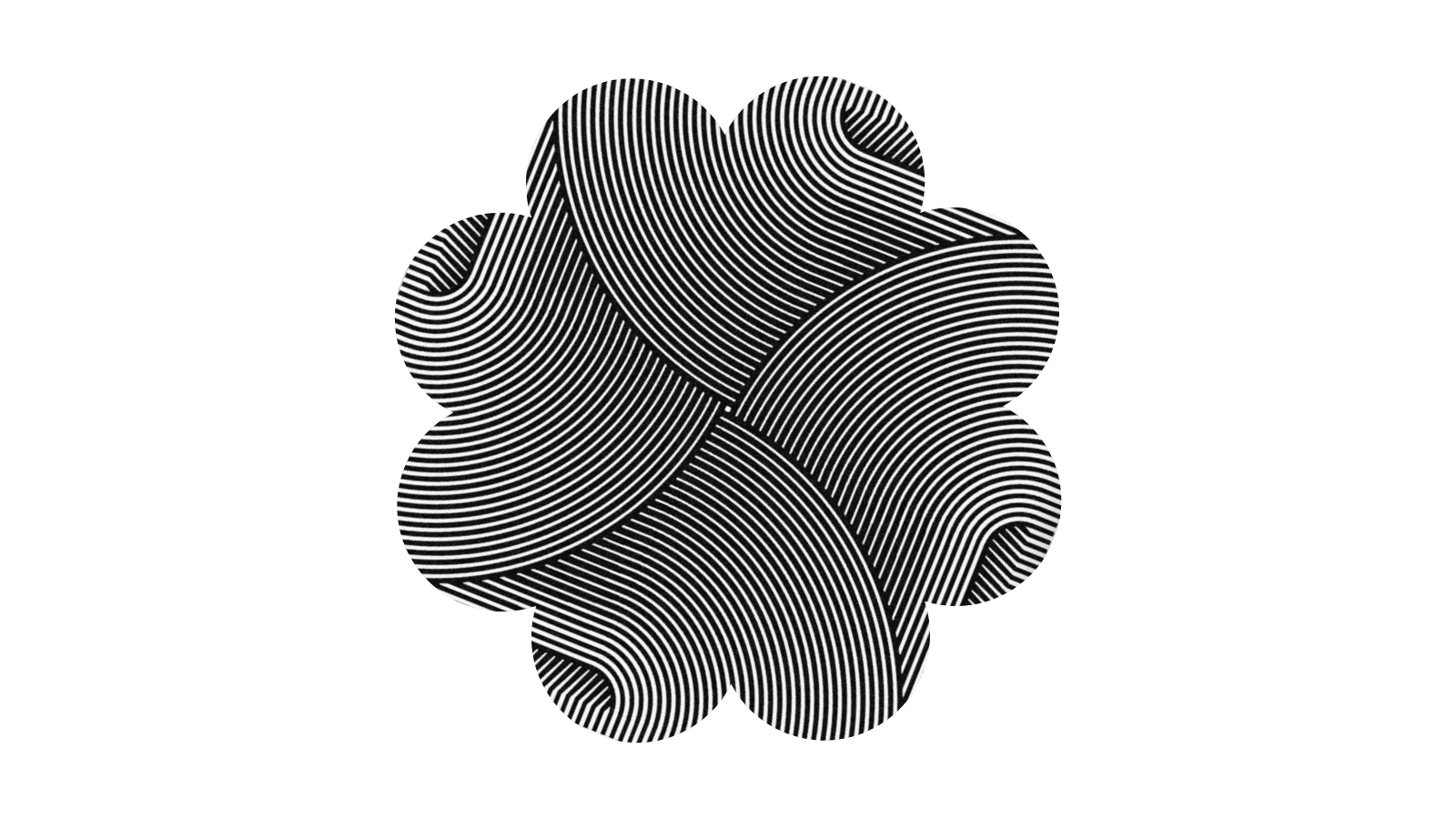 Noir Horizon Illusion Square Hand Tufted Wool Rug