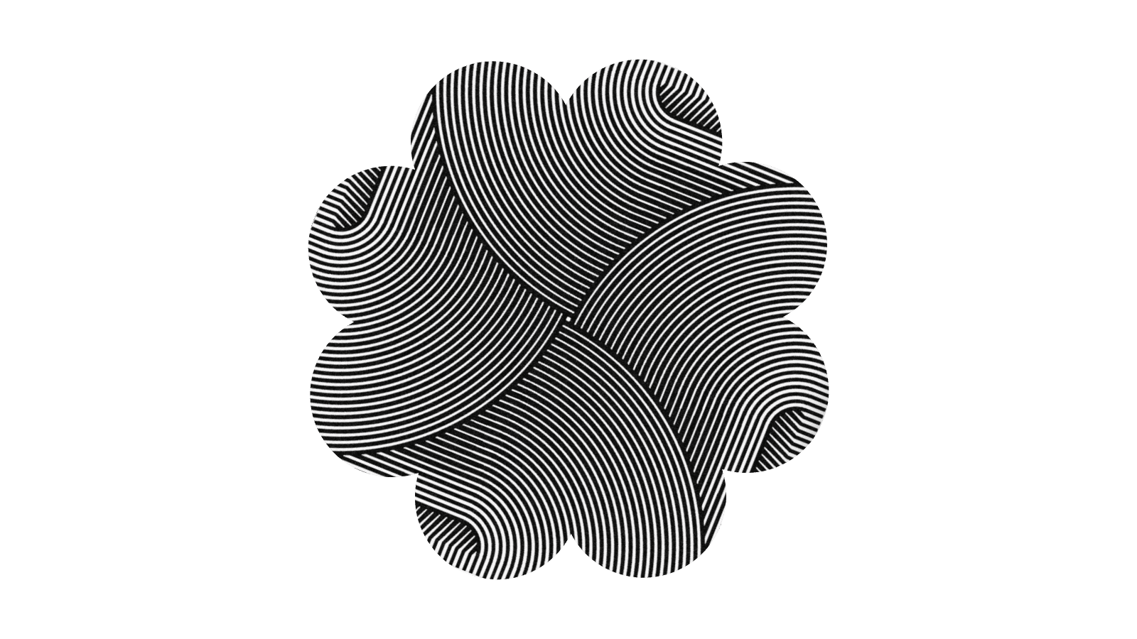 Noir Horizon Illusion Square Hand Tufted Wool Rug