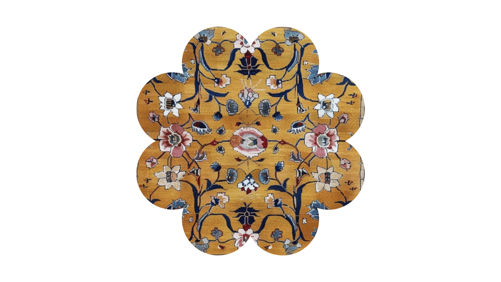 floral brown rug icon collection