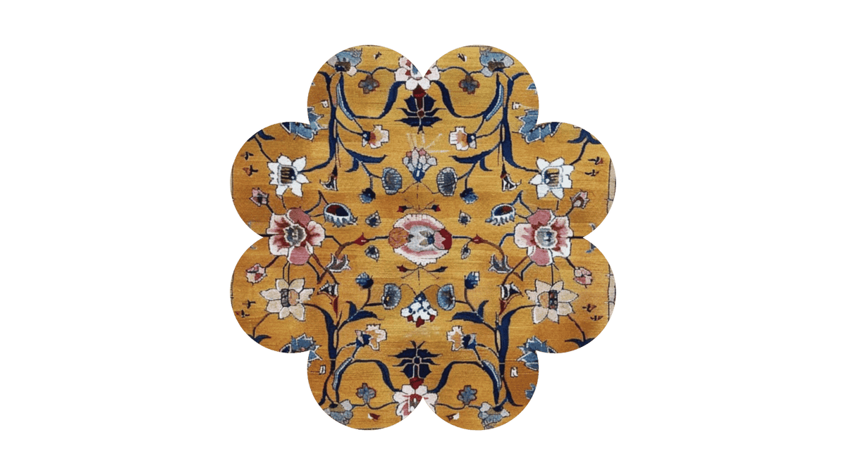 floral brown rug icon collection