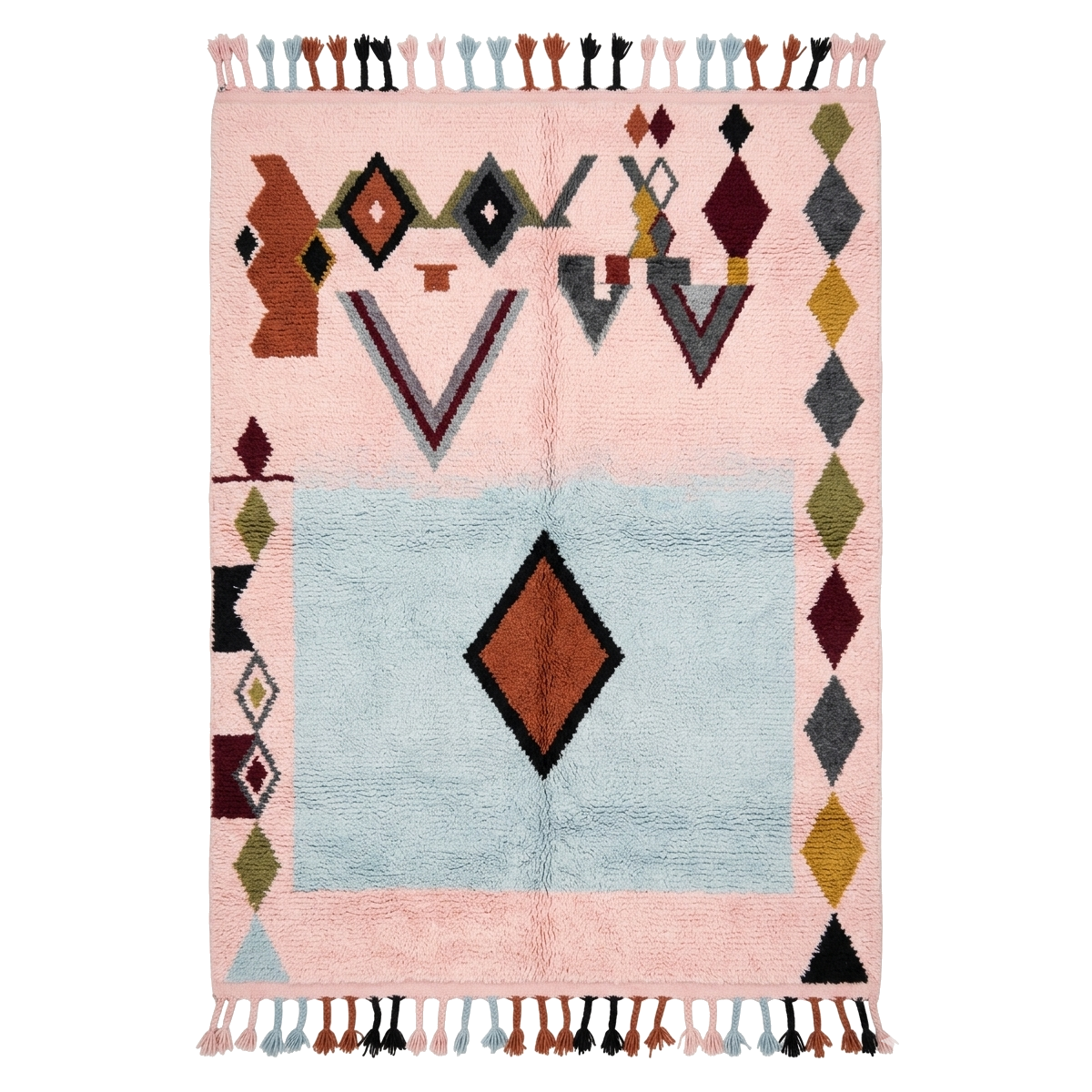 Abstract Assemblage Moroccan Shag Rug