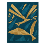 Abstract Bird Hand Tufted Wool Rug