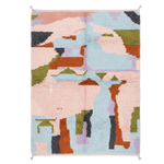 Abstract Colorful Collage Moroccan Shag Rug