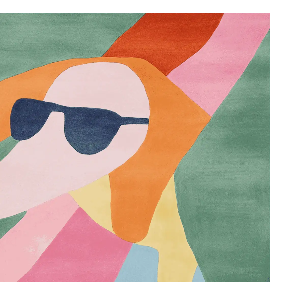 Abstract Dog Mood Hand Tufted Rug