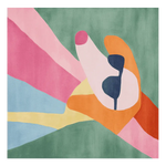 Abstract Dog Mood Hand Tufted Rug