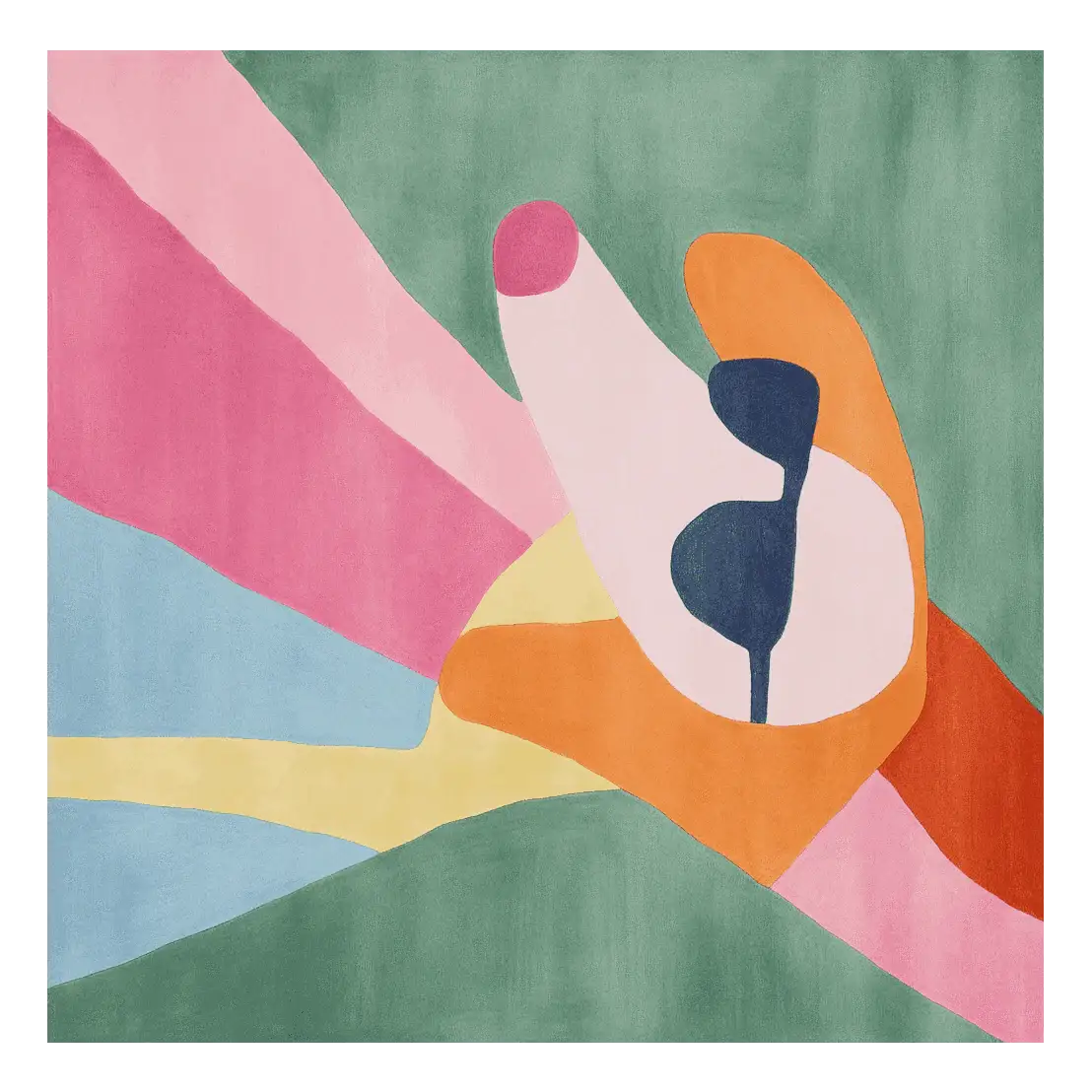 Abstract Dog Mood Hand Tufted Rug