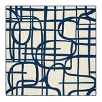 Abstract Lines Hand Tufted Wool Rug 
