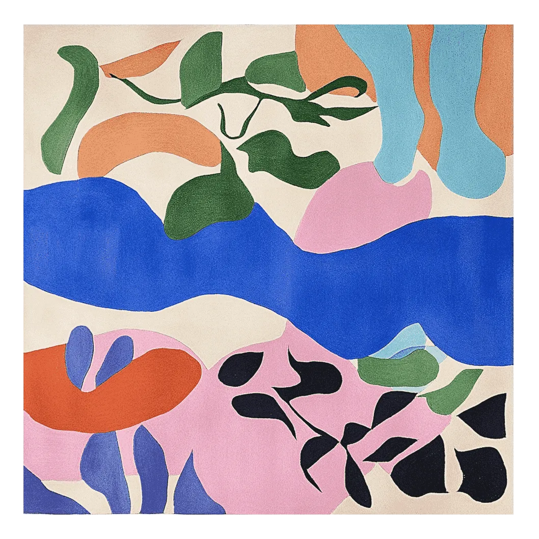 Abstract Shape Sequence Hand Tufted Rug