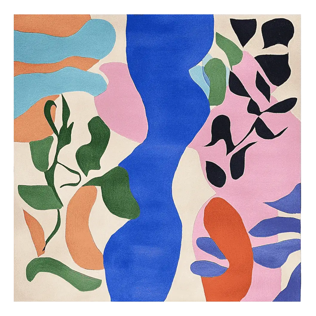 Abstract Shape Sequence Hand Tufted Rug