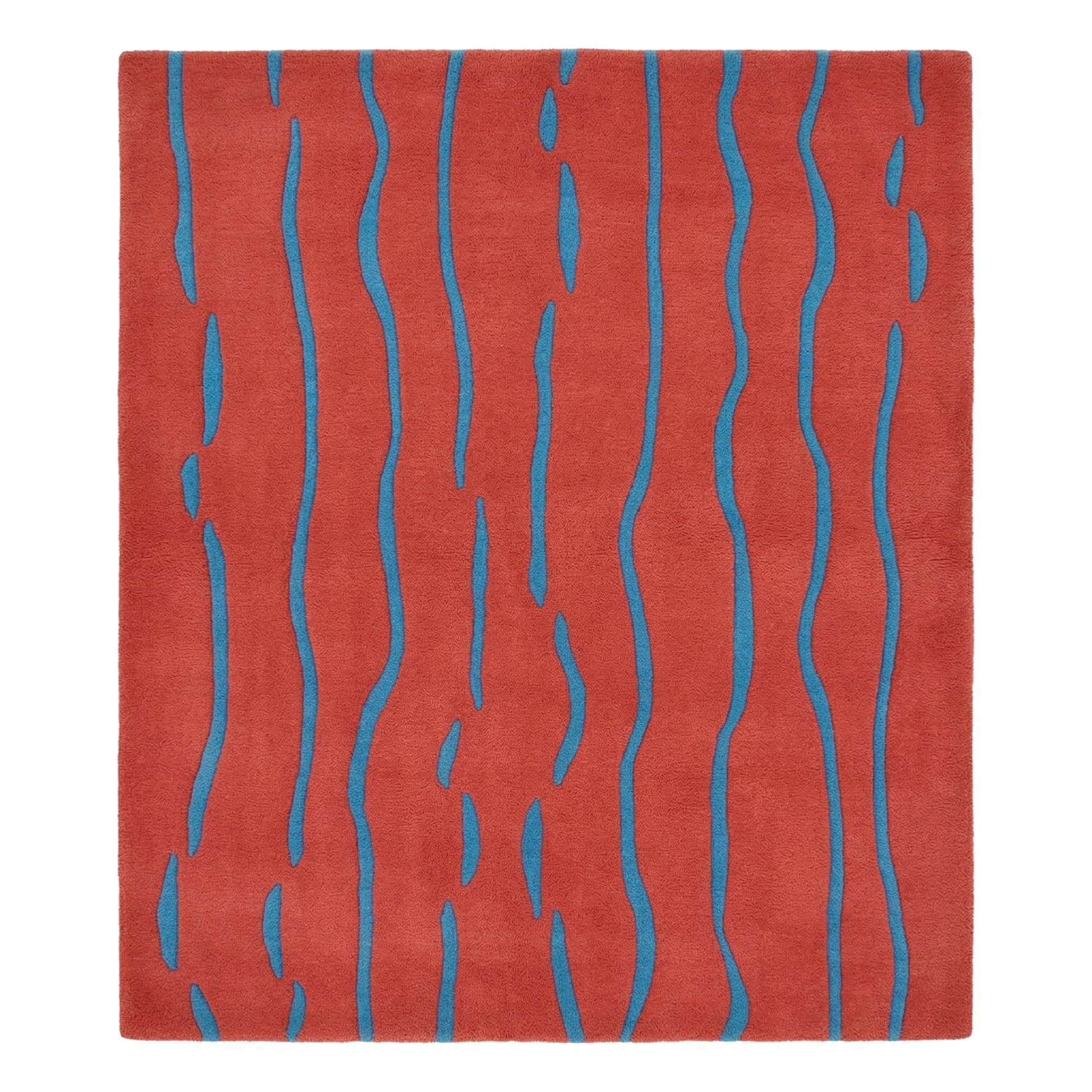 Abstract Stripe Look Hand Tufted Wool Rug 