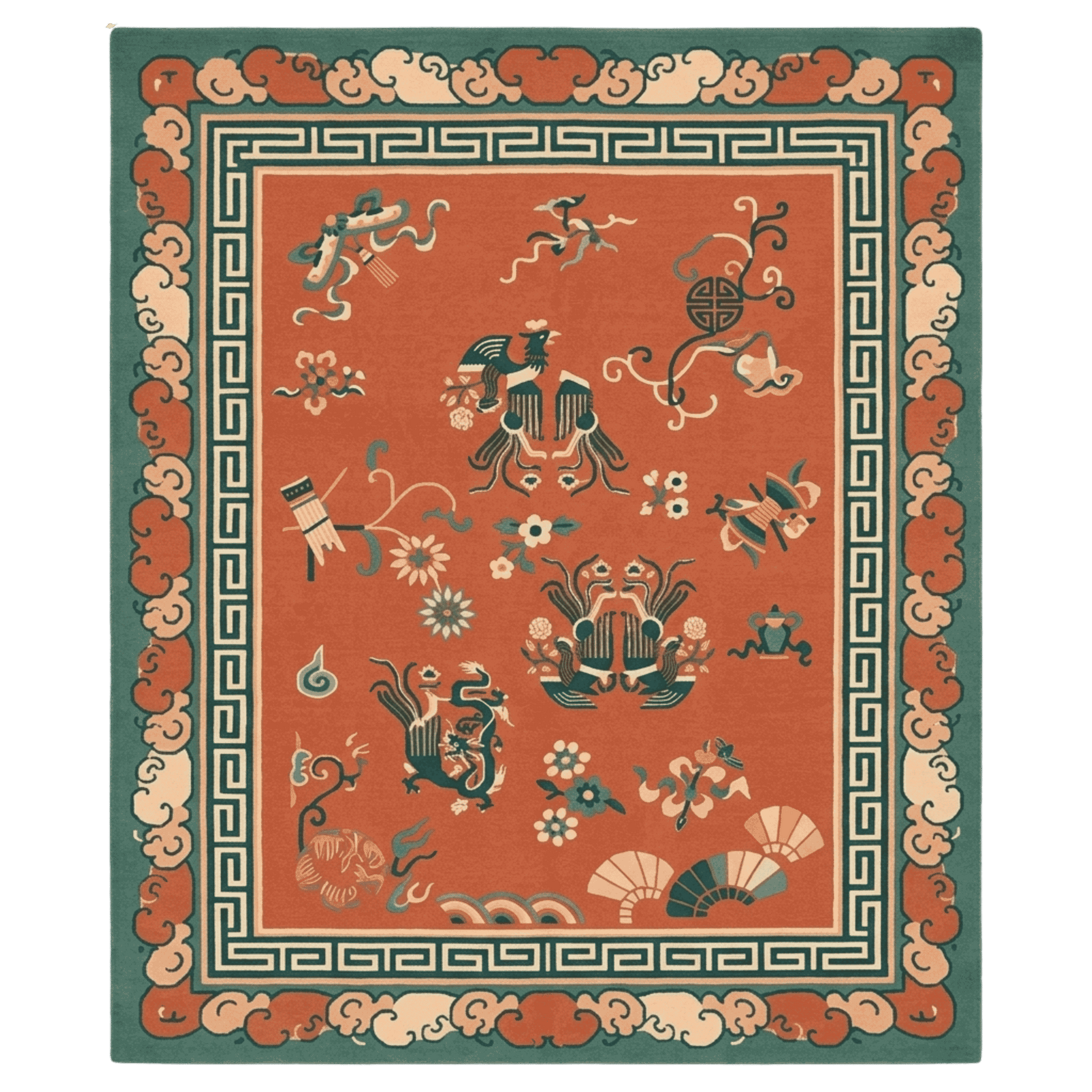 Amber Bloom Nomad Hand Knotted Rug