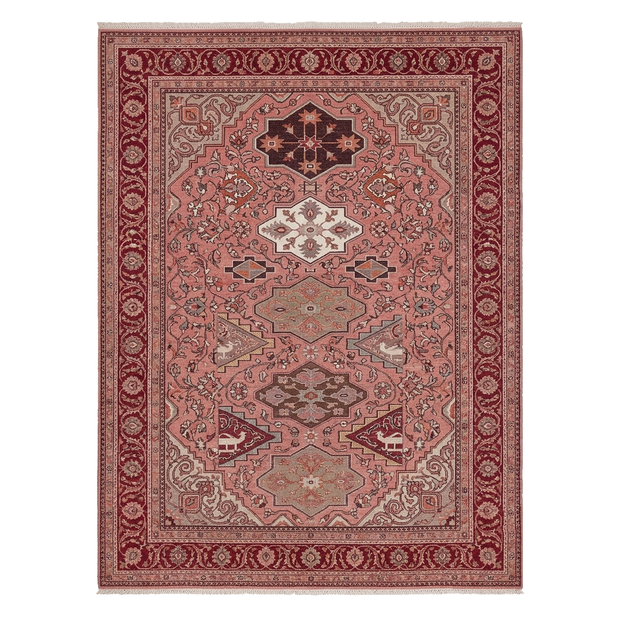 Antiqued Petal Hand Knotted Rug