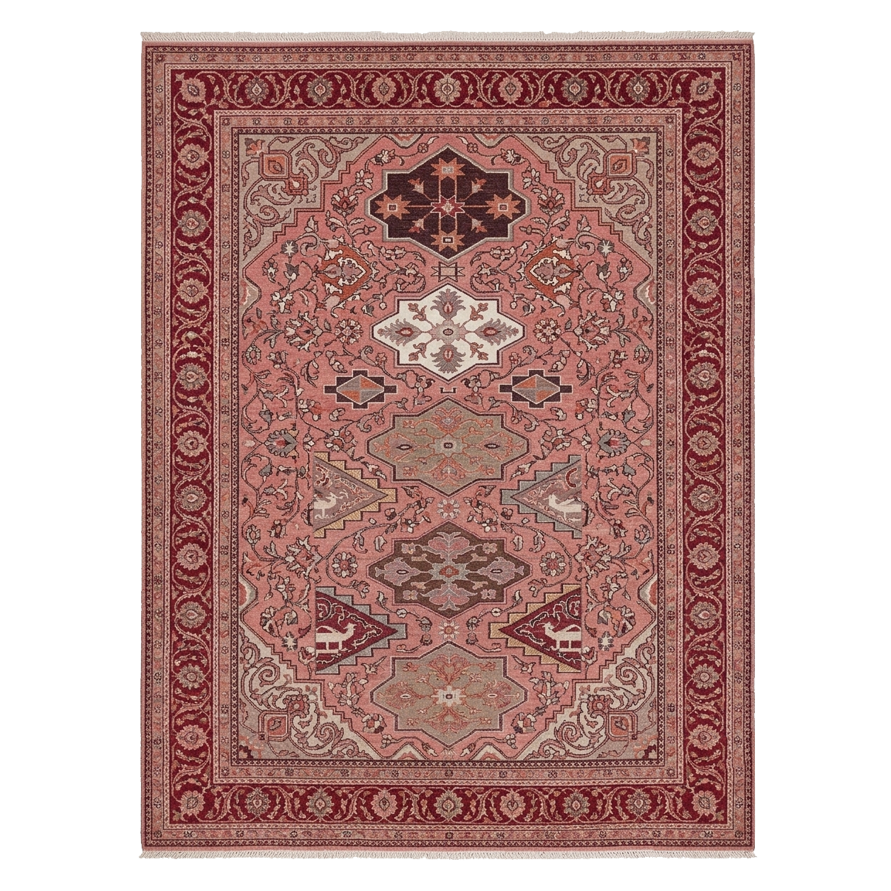 Antiqued Petal Hand Knotted Rug