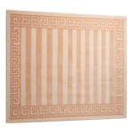Apricot Key Stripe Hand Tufted Wool Rug - alternate view