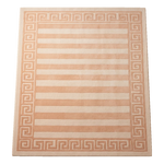 Apricot Key Stripe Hand Tufted Wool Rug