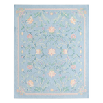 Aquamarine Foliage Canvas Hand Tufted Wool rug