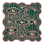 Art Deco Cosmic Oracle Hand Tufted Wool Rug
