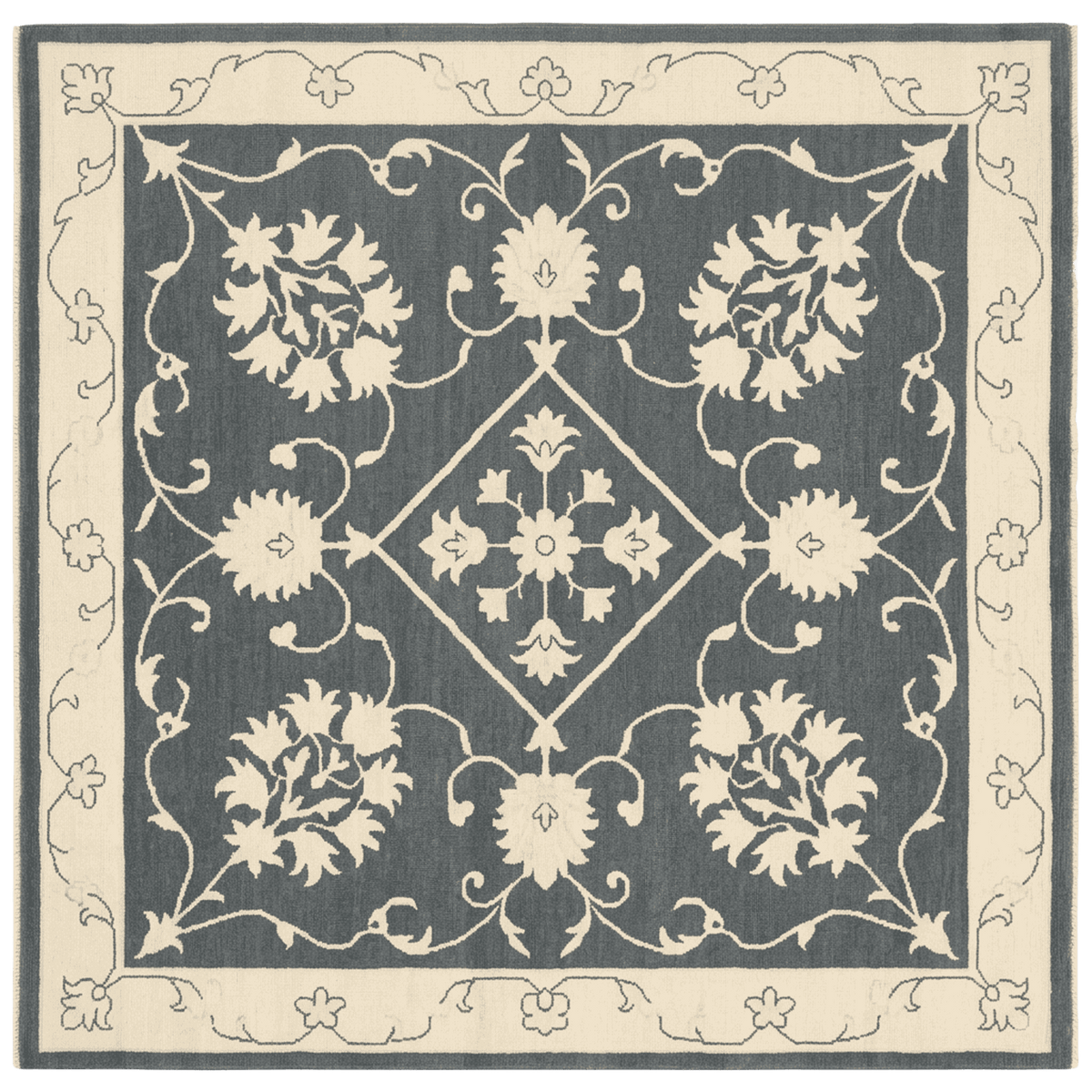Astral Checkerboard Hand Knotted Rug