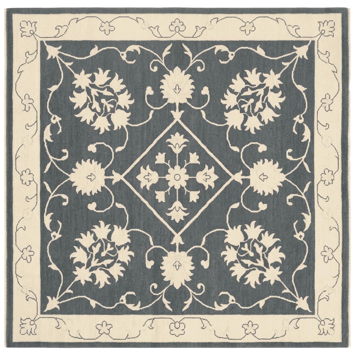 Astral Checkerboard Hand Knotted Rug