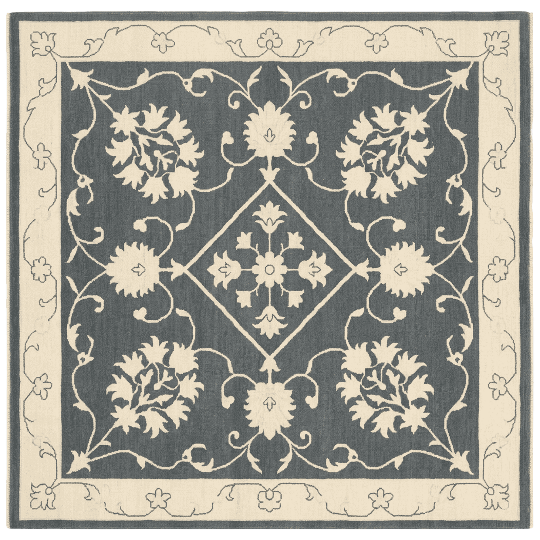 Astral Checkerboard Hand Knotted Rug