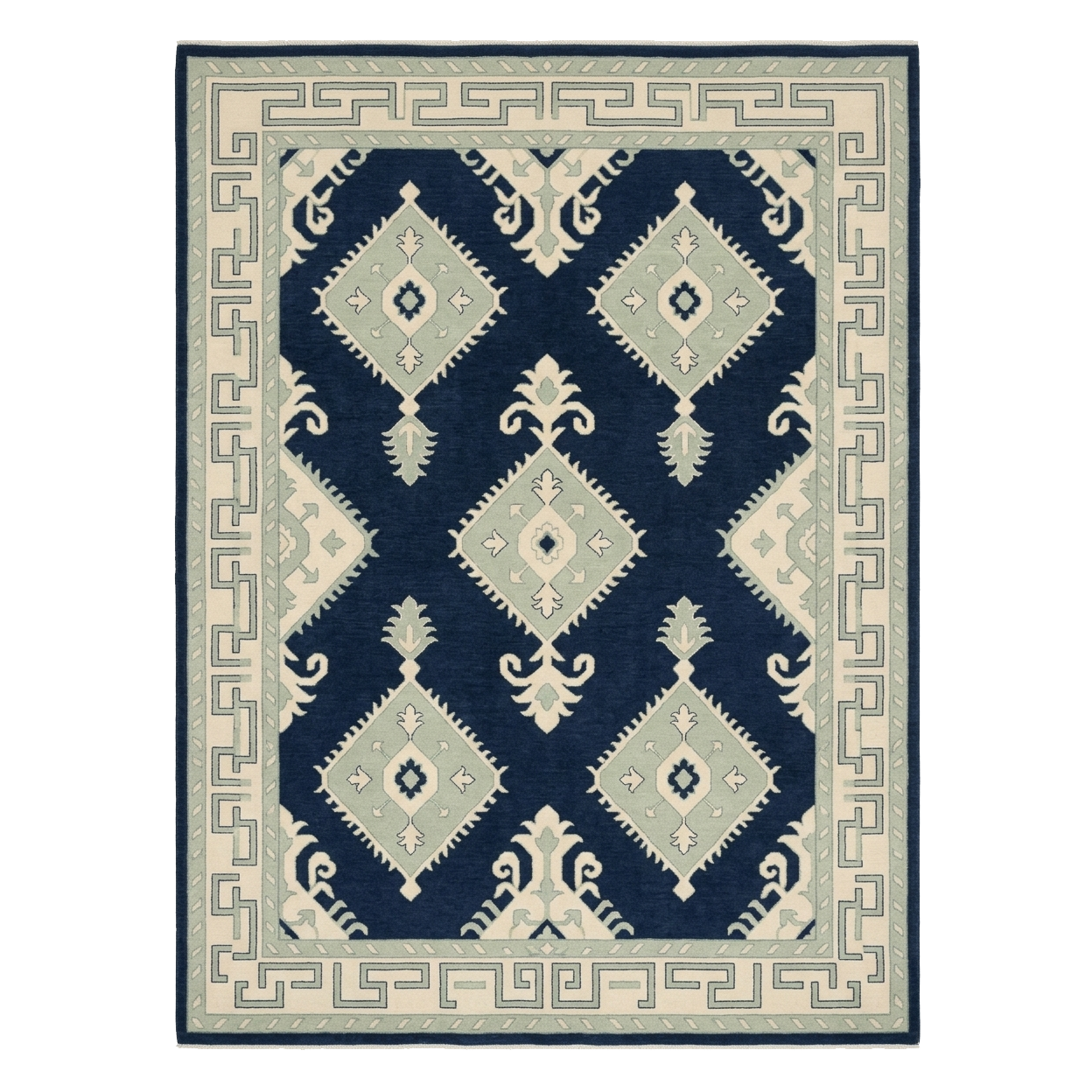 Asymmetric Ridge Hand Knotted Rug