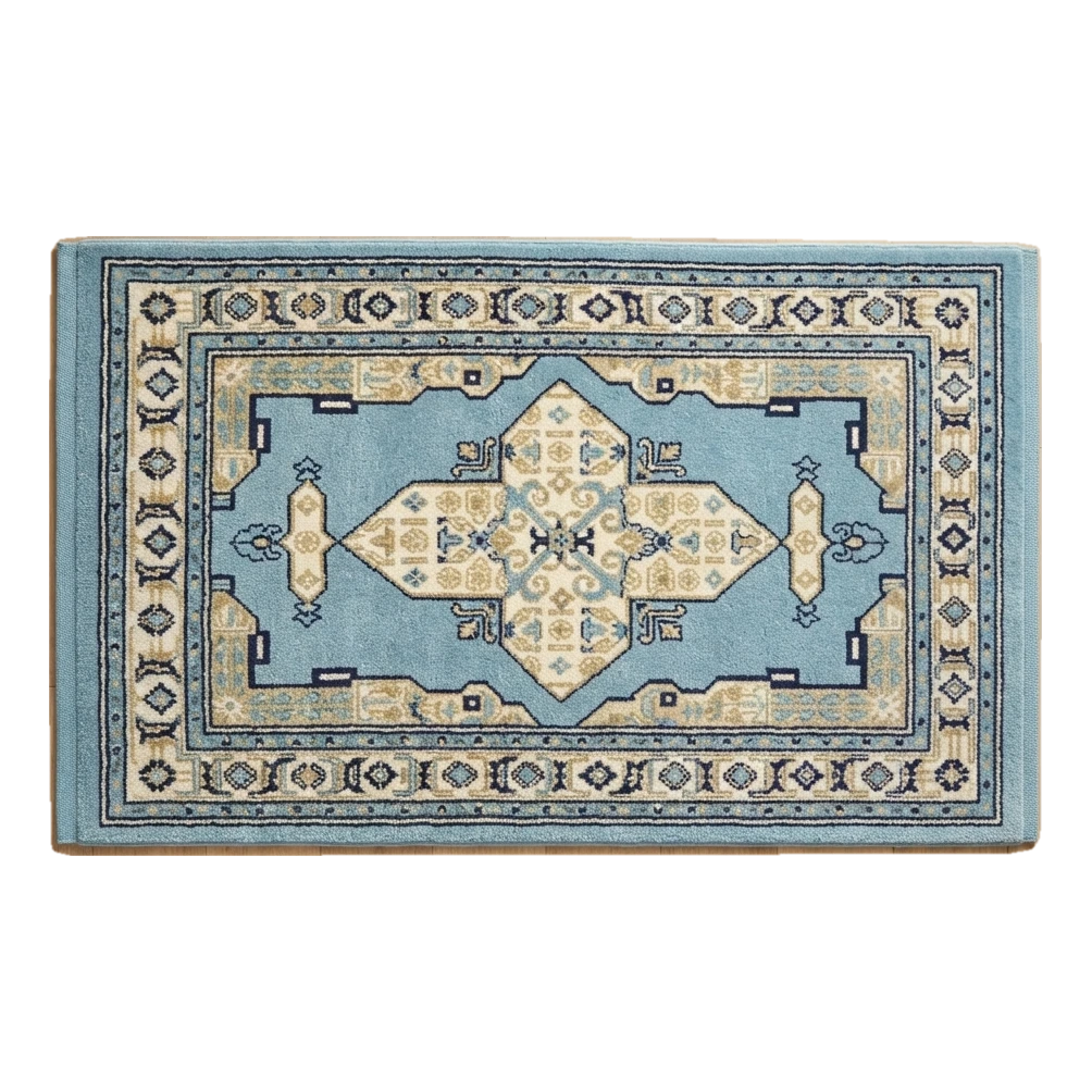 Azure Palace Medallion Hand Tufted Wool Rug - alternate view