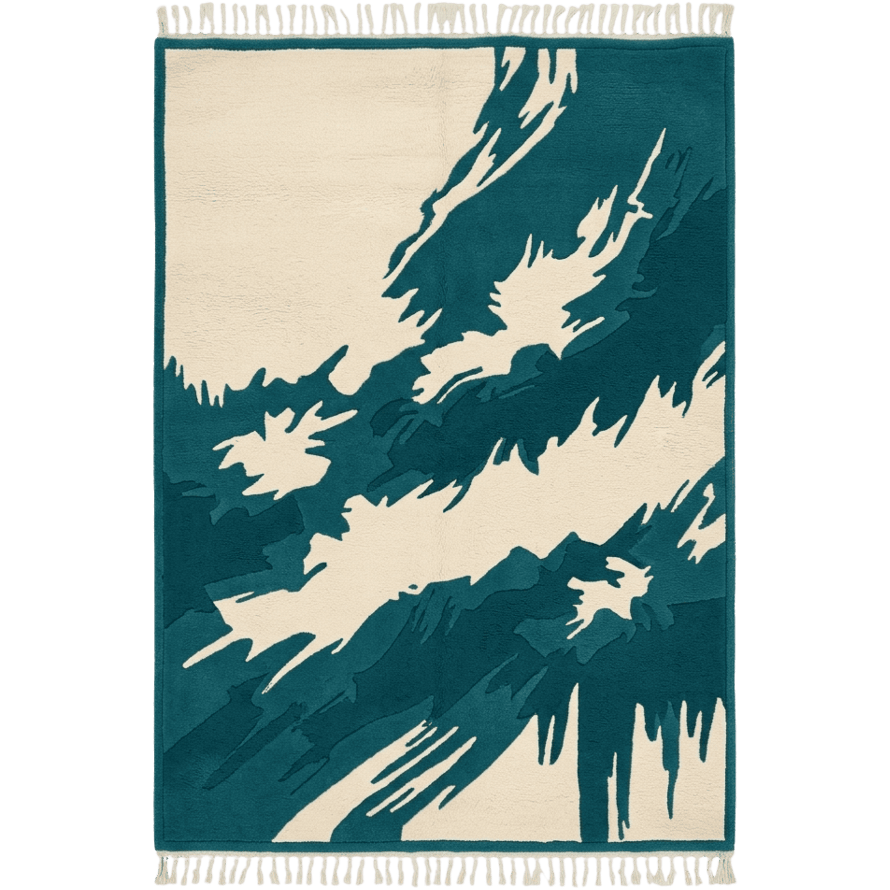 Azure Rift Hand Knotted Rug