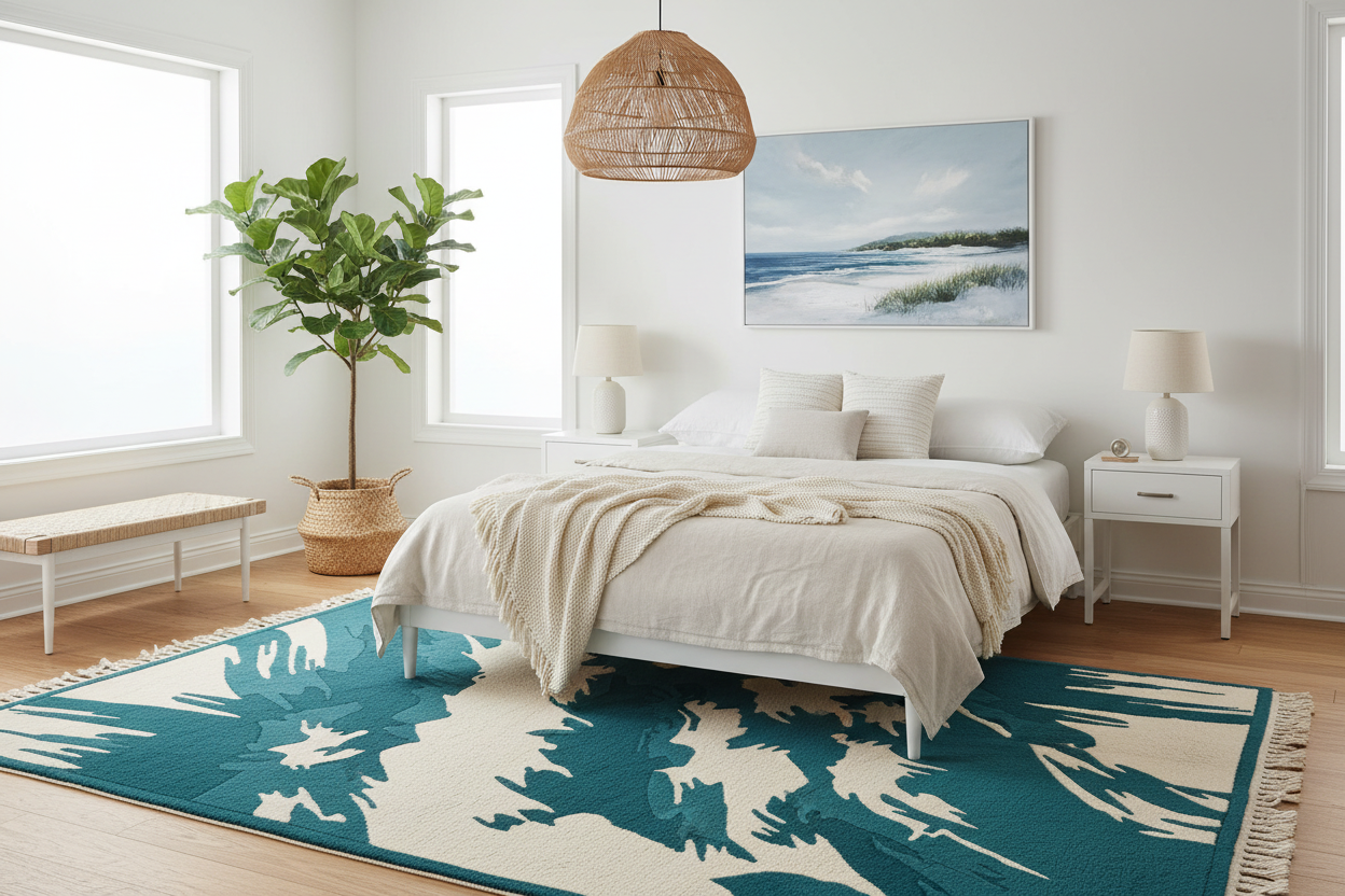 Azure Rift Hand Knotted Rug