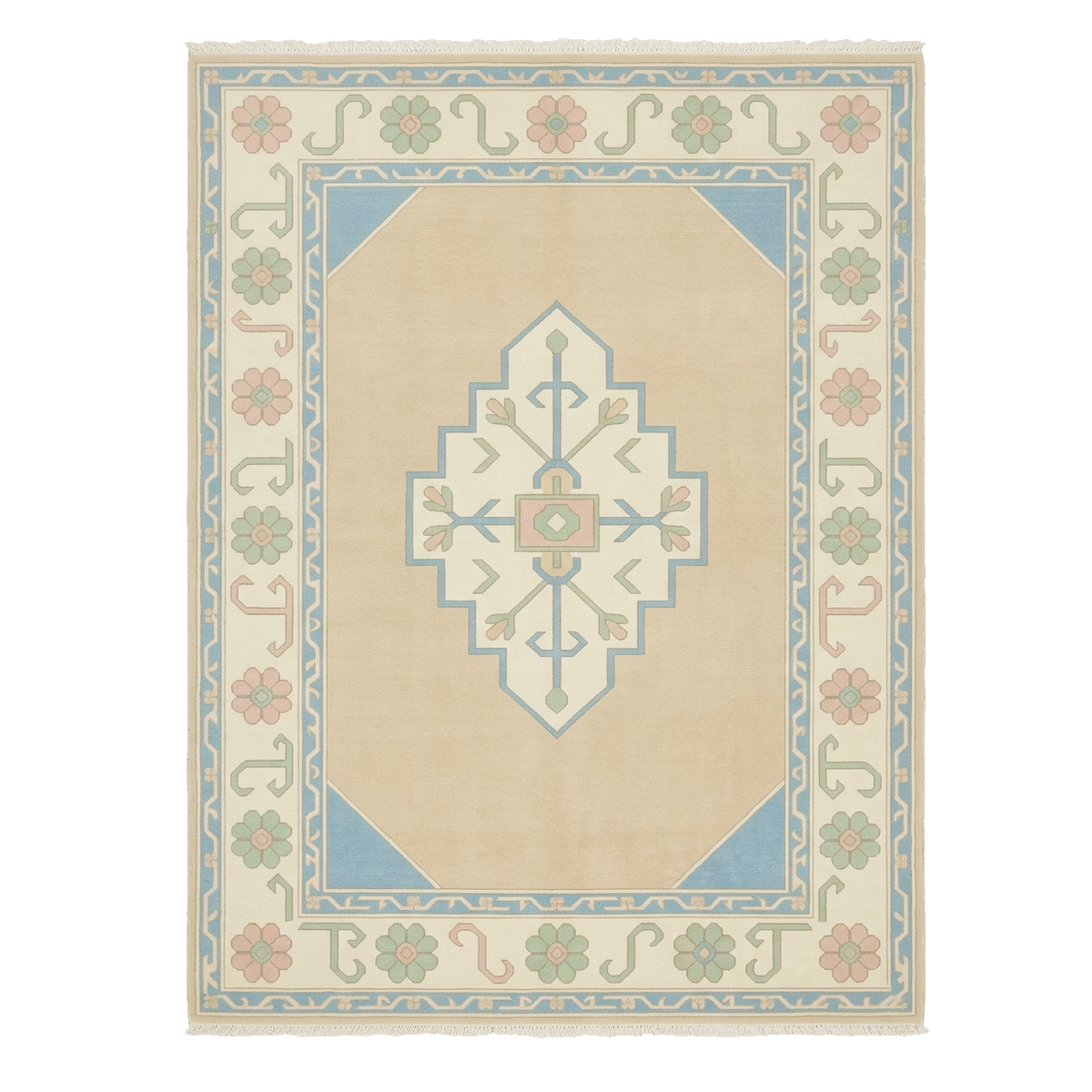 Azure Sandstone Crest Hand Knotted Rug