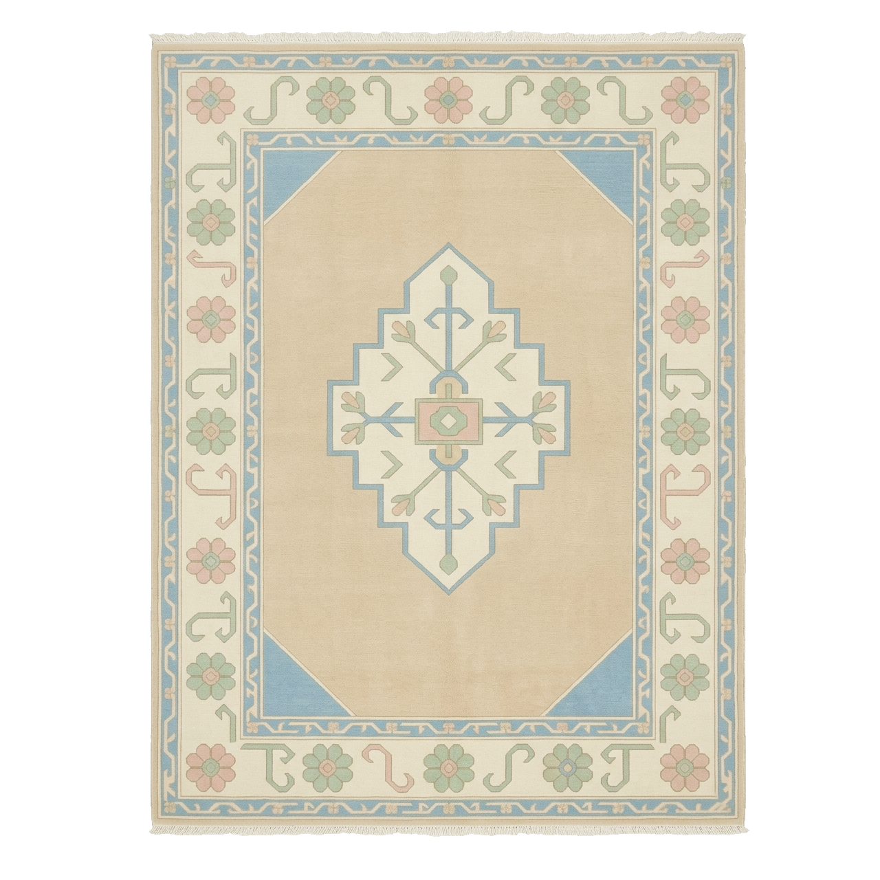 Azure Sandstone Crest Hand Knotted Rug
