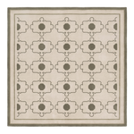 Beige Puzzle Piece Hand Tufted Wool Rug 