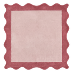 Berry Scallop Frame Hand Tufted Wool Rug 