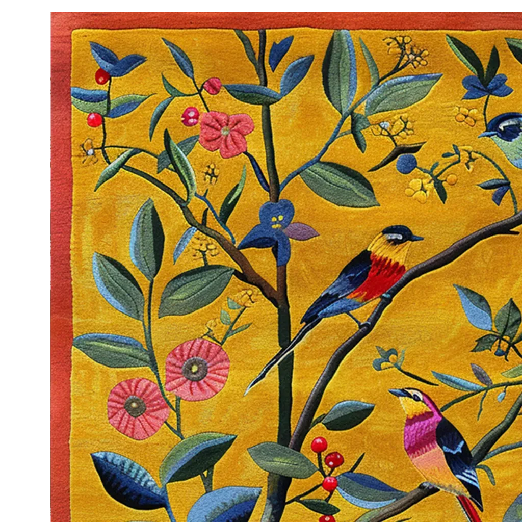 Birdsong Blossom Hand Tufted Rug