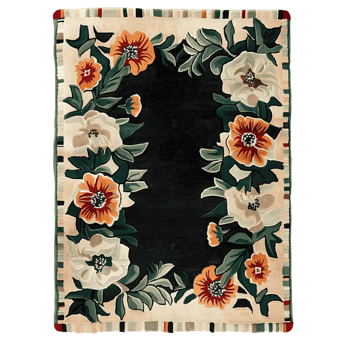 Bloom Border Hand Tufted Rug