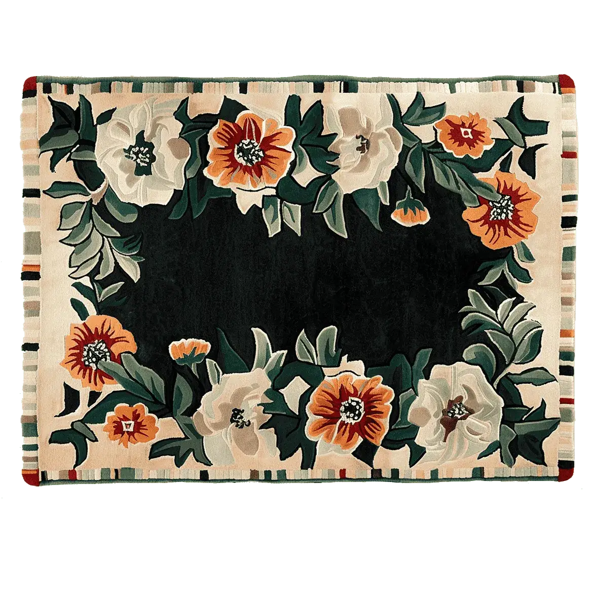 Bloom Border Hand Tufted Rug