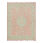 Blossom Celadon Persian Court Hand Knotted Rug