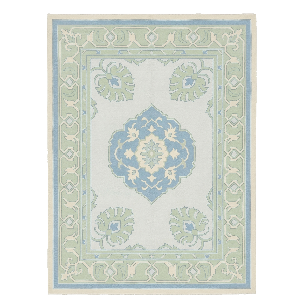 Blue Basil Heritage Loom Hand Knotted Rug