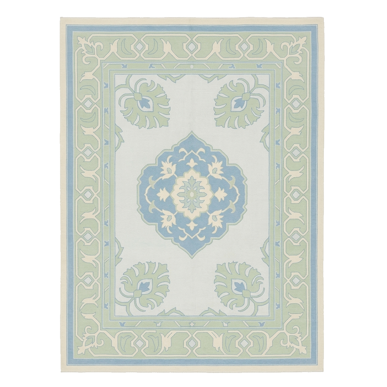 Blue Basil Heritage Loom Hand Knotted Rug