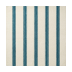 Blue Stripes Square Hand Tufted Wool Rug