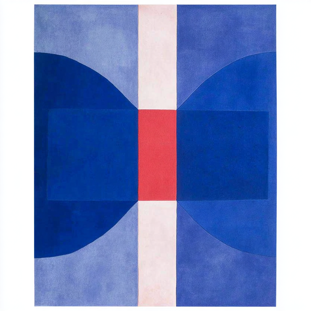 Blue Timer Hand Tufted Wool Rug