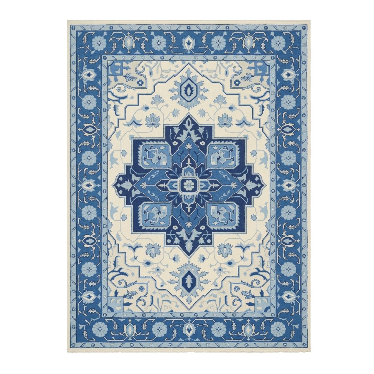 Blue Vine Harmony Hand Knotted Rug
