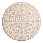 Blush Mandala Bloom Round Hand Tufted Wool Rug - alternate view