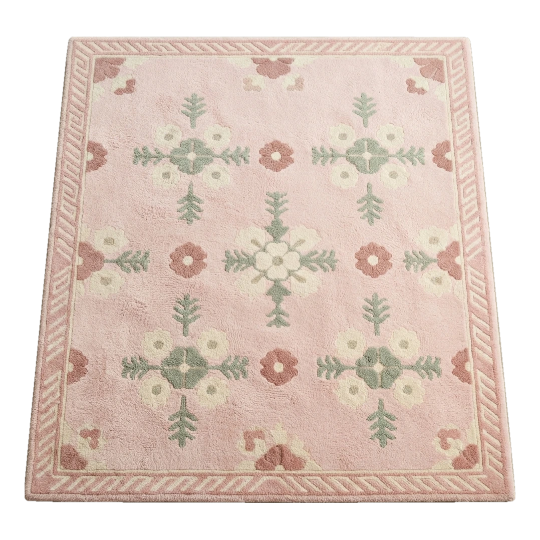 Blush Meadow Folklore Hand Tufted Wool Rug