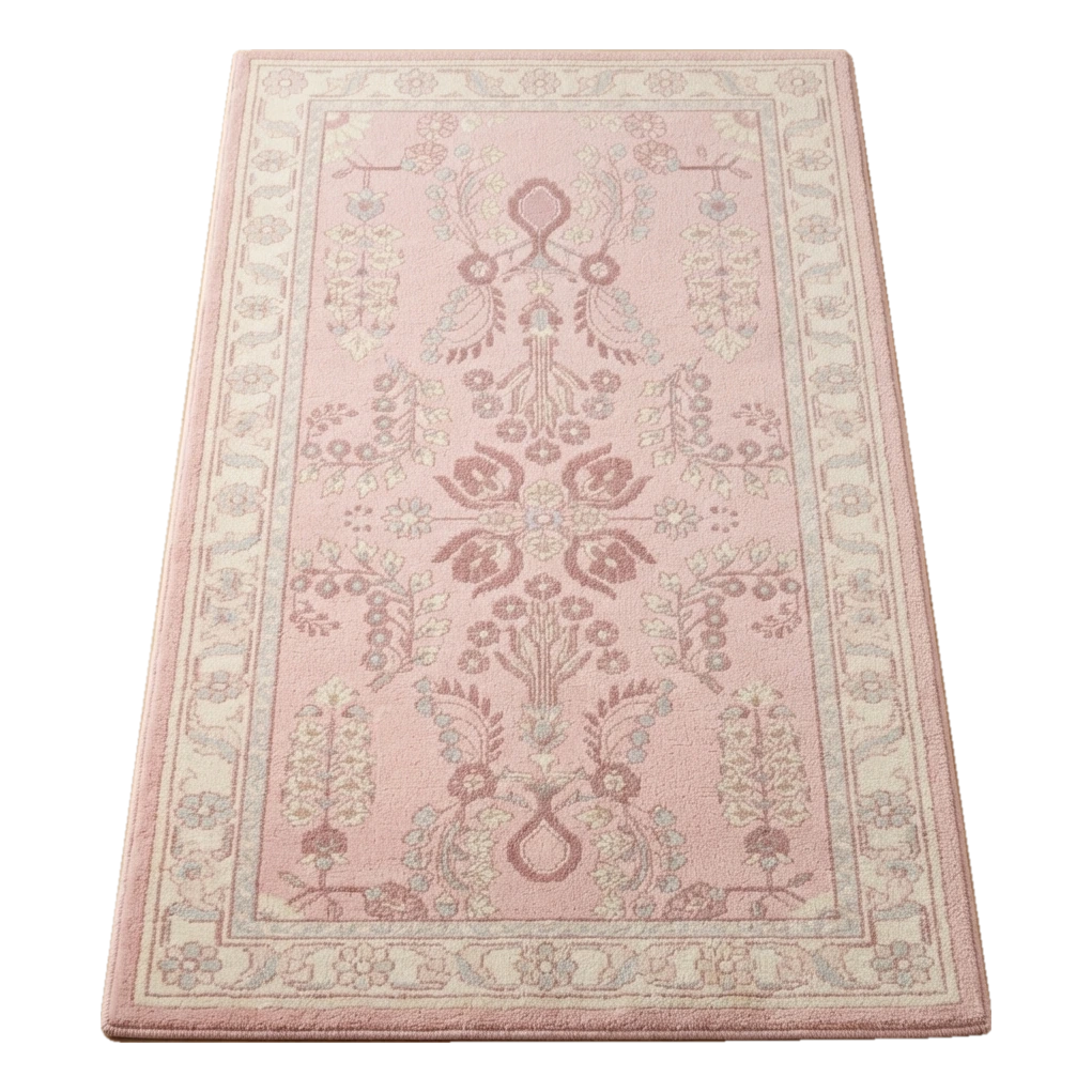 Blush Pomegranate Arbor Hand Tufted Wool Rug