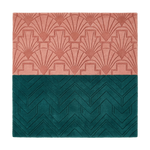 Blush Art Deco Square Hand Tufted Wool Rug