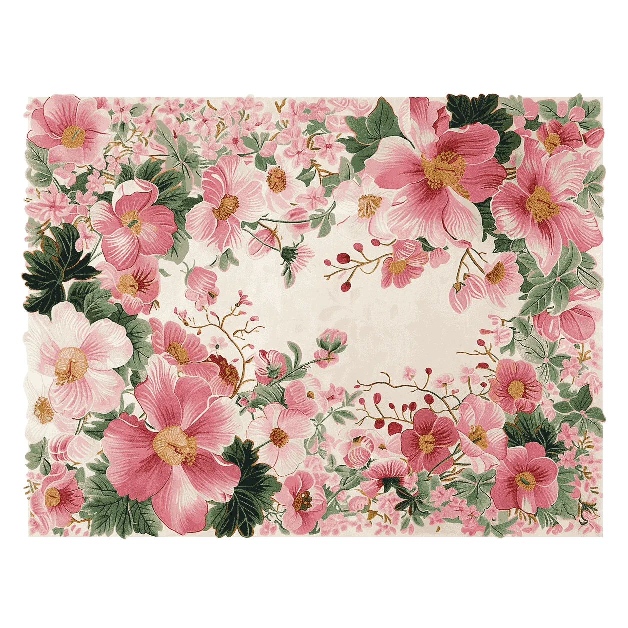 Blush Garden Bloom Hand Tufted Rug